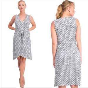 41 Hawthorn Space Dye Liana Dress Gray White Faux Wrap Dress Size XXL